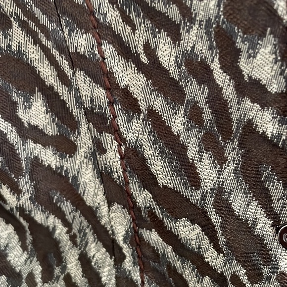 Javier Simorra - Barcelona Spain Fitted Short Animal Print Jacket - Sz 42-US8 - Picture 12 of 13